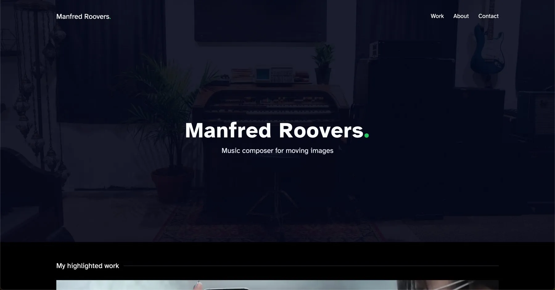 Manfred Roovers portfolio screenshot