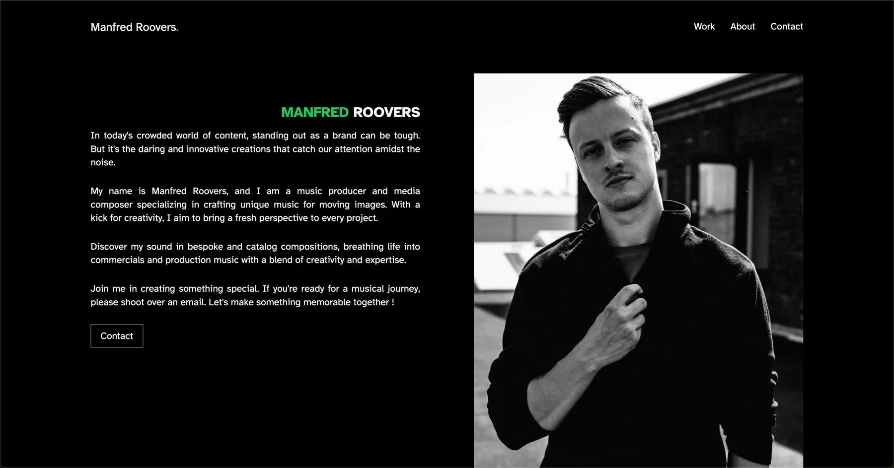 Manfred Roovers portfolio screenshot